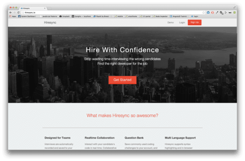 Hiresync landing page